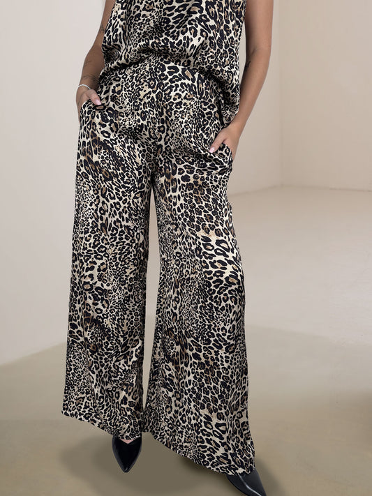 Pantalone Animalier Susy Mix Nero