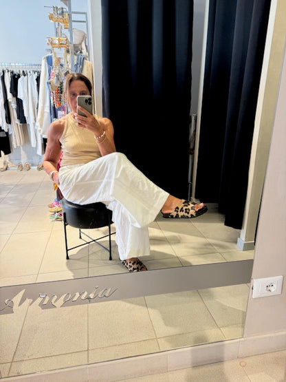 Pantalone lino palazzo