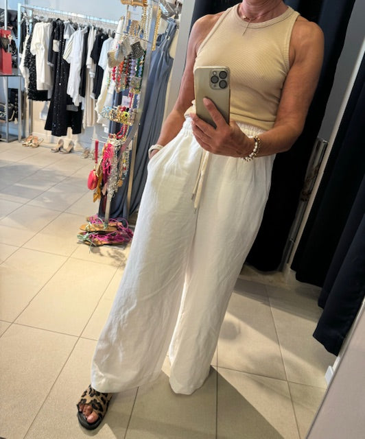 Pantalone lino palazzo