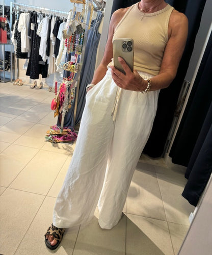 Pantalone lino palazzo