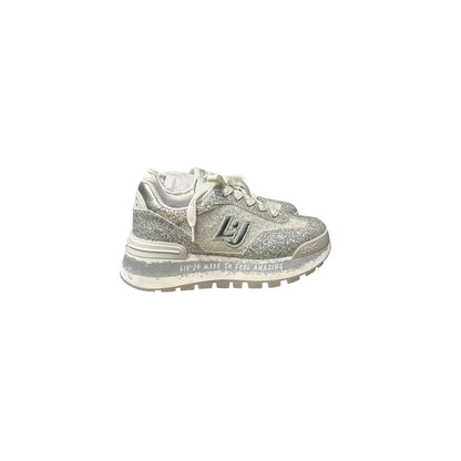 Sneakers Glitter Argento Platform