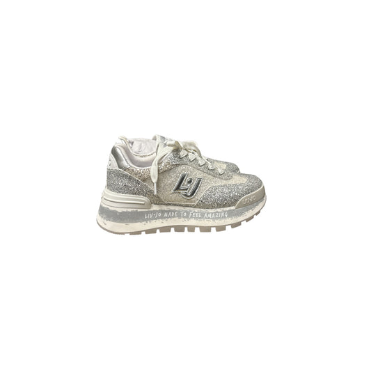 Sneakers Glitter Argento Platform